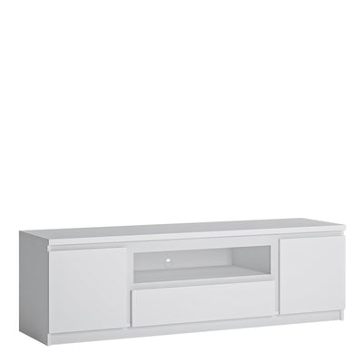 Fribo 2 door 1 drawer 166 cm wide TV cabinet Alpine White
