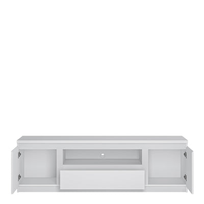 Fribo 2 door 1 drawer 166 cm wide TV cabinet Alpine White