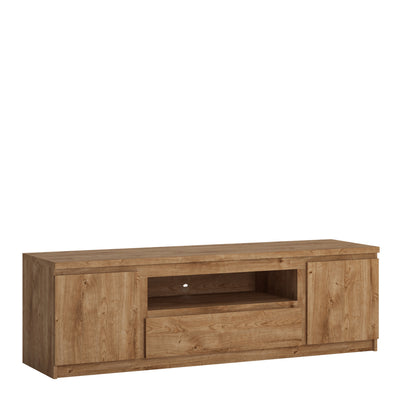 Fribo 2 door 1 drawer 166 cm wide TV cabinet Golden Ribbeck Oak