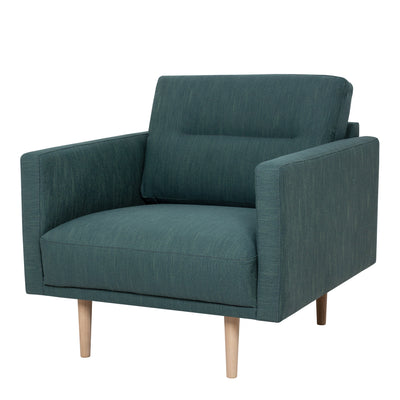 Larvik Armchair - Soul 383 Dark Green, Oak Legs