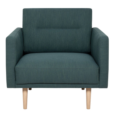 Larvik Armchair - Soul 383 Dark Green, Oak Legs