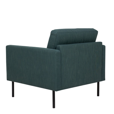 Larvik Armchair - Soul 383 Dark Green, Black Legs