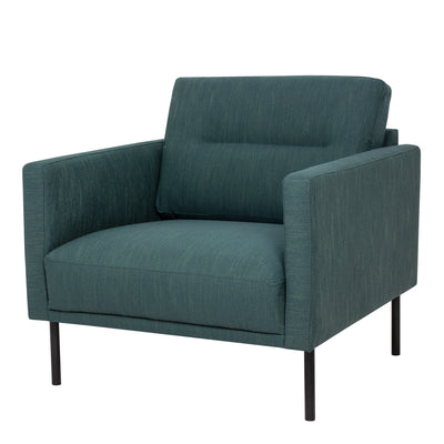 Larvik Armchair - Soul 383 Dark Green, Black Legs