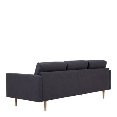 Larvik 3 Seater Sofa - Soul 380 Antracit, Oak Legs