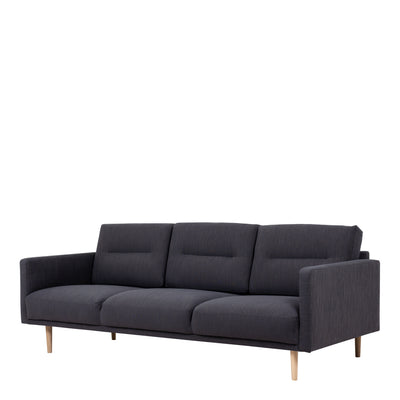 Larvik 3 Seater Sofa - Soul 380 Antracit, Oak Legs