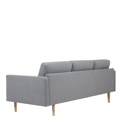 Larvik 3 Seater Sofa - Soul 381 Gray, Oak Legs