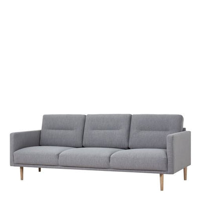 Larvik 3 Seater Sofa - Soul 381 Gray, Oak Legs
