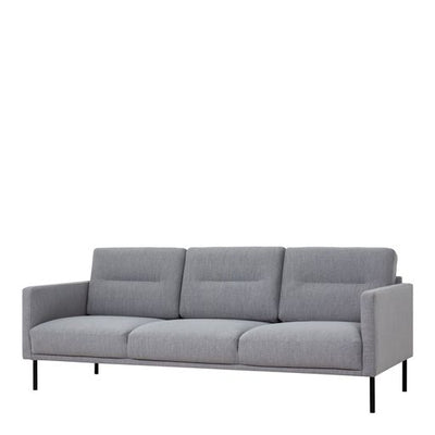 Larvik 3 Seater Sofa - Soul 381 Gray, Black Legs