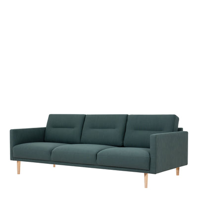 Larvik 3 Seater Sofa - Soul 383 Dark Green, Oak Legs
