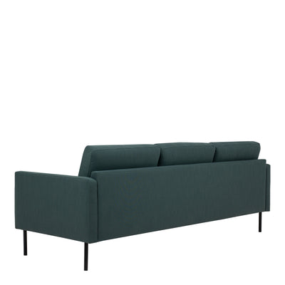 Larvik 3 Seater Sofa - Soul 383 Dark Green, Black Legs