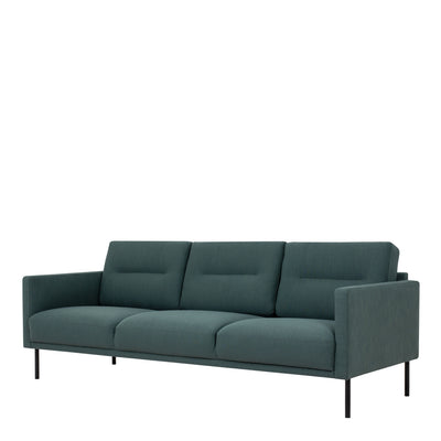 Larvik 3 Seater Sofa - Soul 383 Dark Green, Black Legs