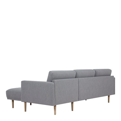 Larvik Chaiselongue Sofa - Soul 381 Gray (RH), Oak Legs
