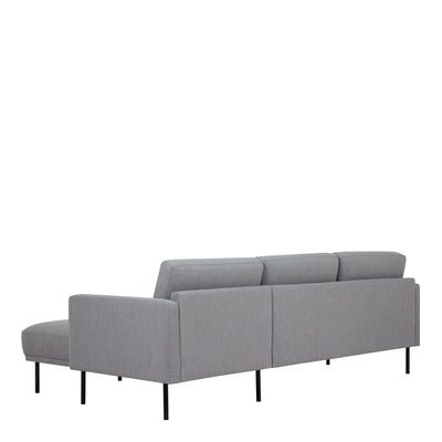 Larvik Chaiselongue Sofa - Soul 381 Gray (RH), Black Legs