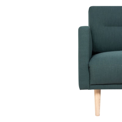 Larvik Chaiselongue Sofa - Soul 383 Dark Green (RH)/, Oak Legs