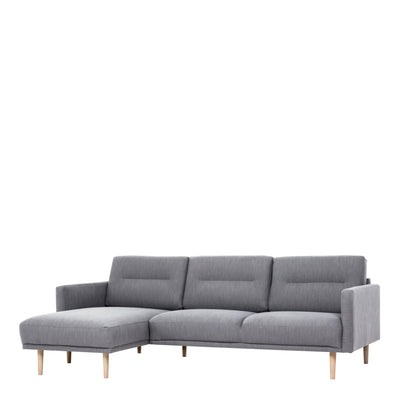 Larvik Chaiselongue Sofa - Soul 381 Gray (LH), Oak Legs