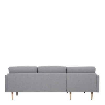Larvik Chaiselongue Sofa - Soul 381 Gray (LH), Oak Legs