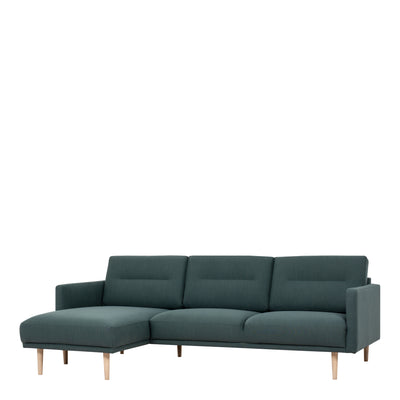 Larvik Chaiselongue Sofa - Soul 383 Dark Green (LH), Oak Legs