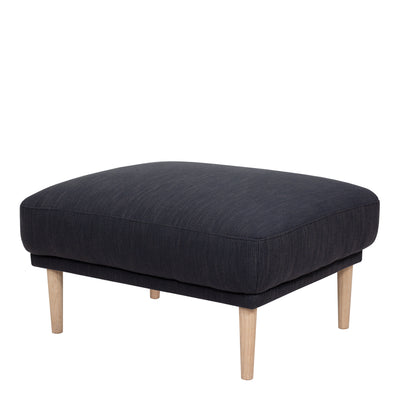 Larvik Footstool - Soul 380 Antracit, Oak Legs