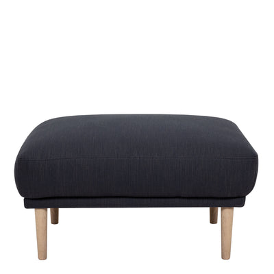 Larvik Footstool - Soul 380 Antracit, Oak Legs