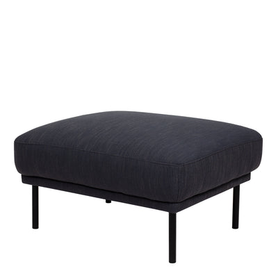Larvik Footstool - Soul 380 Antracit, Black Legs