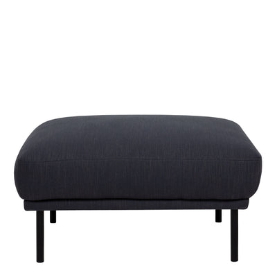 Larvik Footstool - Soul 380 Antracit, Black Legs