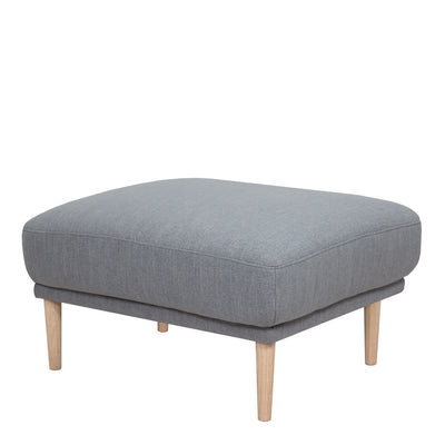 Larvik Footstool - Soul 381 Gray, Oak Legs