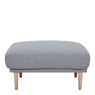 Larvik Footstool - Soul 381 Gray, Oak Legs