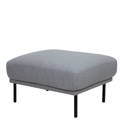 Larvik Footstool - Soul 381 Gray, Black Legs