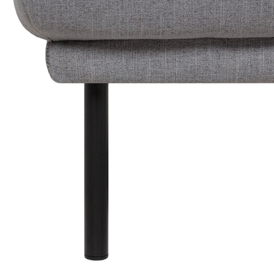 Larvik Footstool - Soul 381 Gray, Black Legs