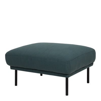 Larvik Footstool - Soul 383 Dark Green, Black Legs
