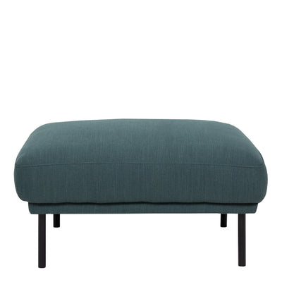 Larvik Footstool - Soul 383 Dark Green, Black Legs
