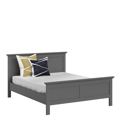 Paris King Bed (160 x 200) in Matt Grey