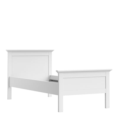 Paris Single Bed (90 x 200) in White.