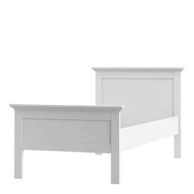 Paris Single Bed (90 x 200) in White.