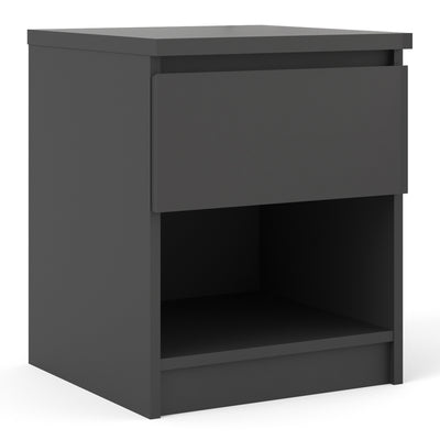 Naia Bedside - 1 Drawer 1 Shelf in Black Matt