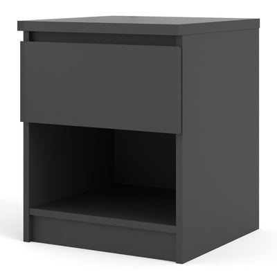 Naia Bedside - 1 Drawer 1 Shelf in Black Matt
