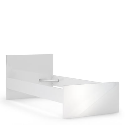 Naia Bed 90x190 White high gloss White High Gloss.