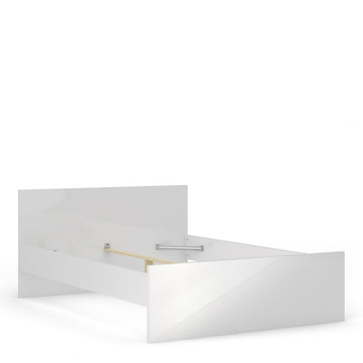 Naia Bed 140x190 White high gloss White High Gloss