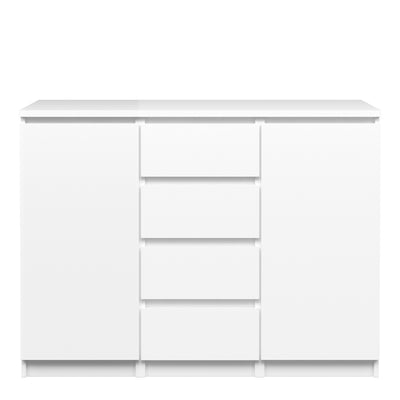 Naia Sideboard - 4 Drawers 2 Doors in White High Gloss