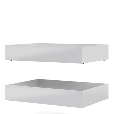 Naia Under Bed drawers 2 pcs. White High Gloss