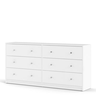 May Double dresser 6 drawers in White