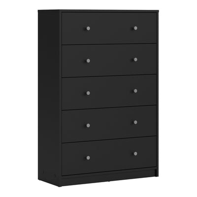 May Chest of 5 Drawers in Black