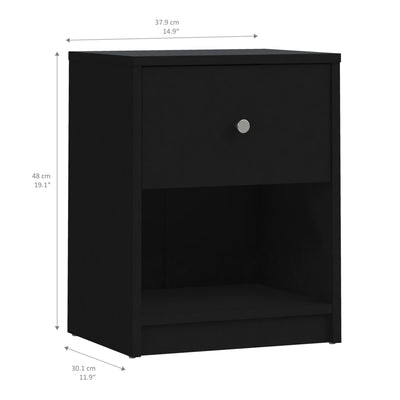 May Bedside 1 Drawer in Black