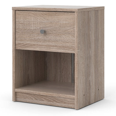 May Bedside 1 Drawer in Truffle Oak