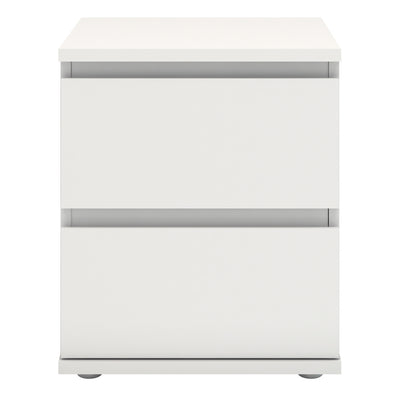 Nova Bedside 2 Drawer in White