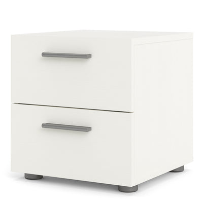 Pepe Bedside 2 Drawers in White woodgrain