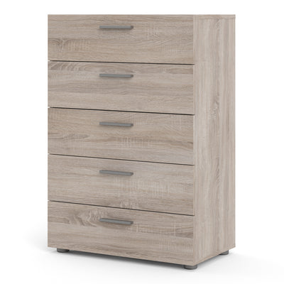 Pepe Chest of 5 Drawers in Truffle Oak