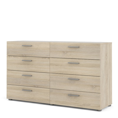 Pepe Wide Chest of 8 Drawers (4+4) in Oak