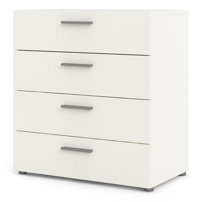 Pepe Chest of 4 Drawers in White woodgrain