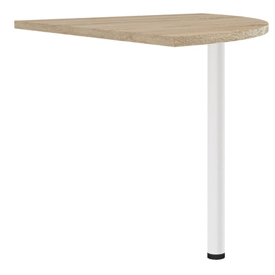 Prima Corner desk top in Oak with White legs